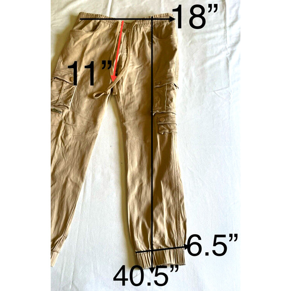 Men's Cargo Jogger Pants Soft Cotton Twill With Stretch Comfort Lounge Active - Picture 12 of 12